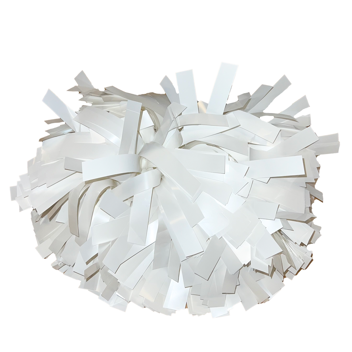 Metallisk vit pom pom