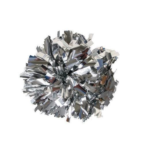 Metallisk silver pom pom