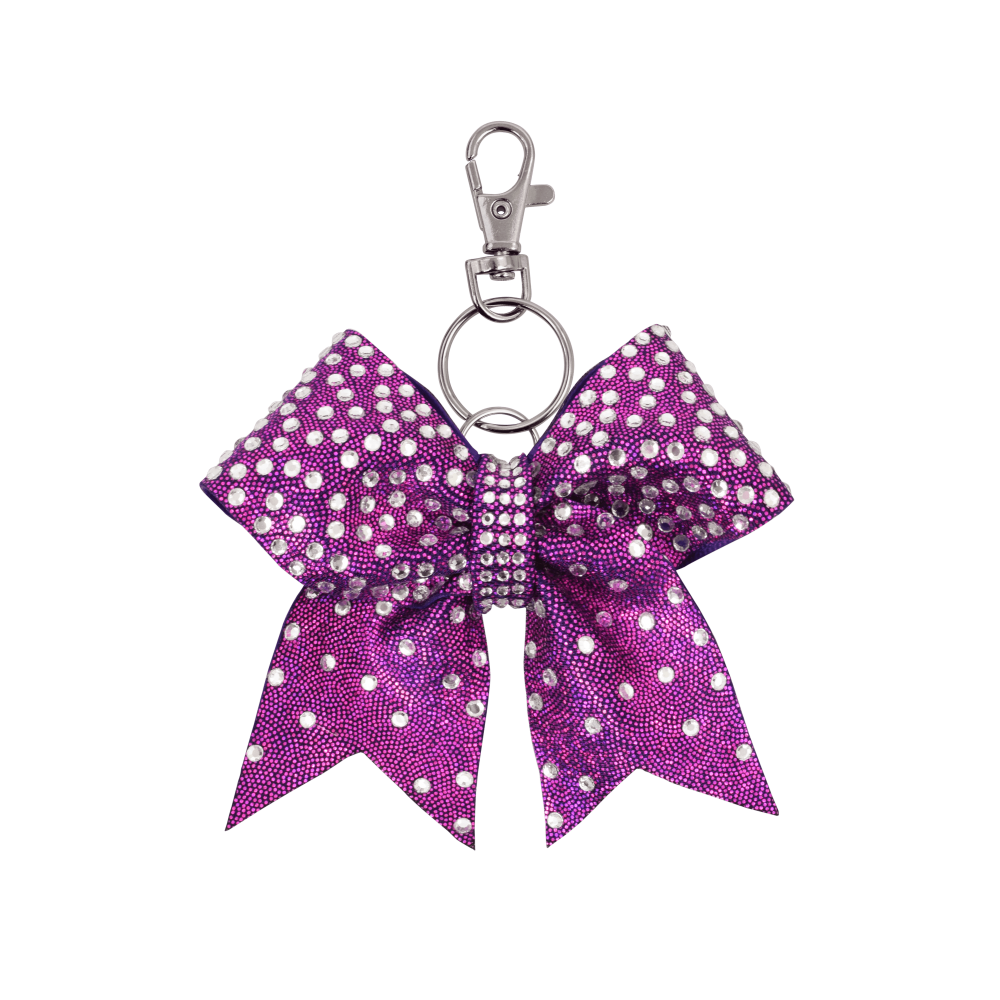 Purple Full On Stones hairbow keyring