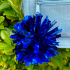 Metallic Royal Blue Pom Pom keyring