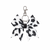 Черно-белый брелок с бантом Леопард