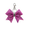 Pink Zebra Holo Shine hairbow keyring