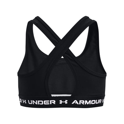 Under Armour girls' G Crossback Mid Solid sports bra