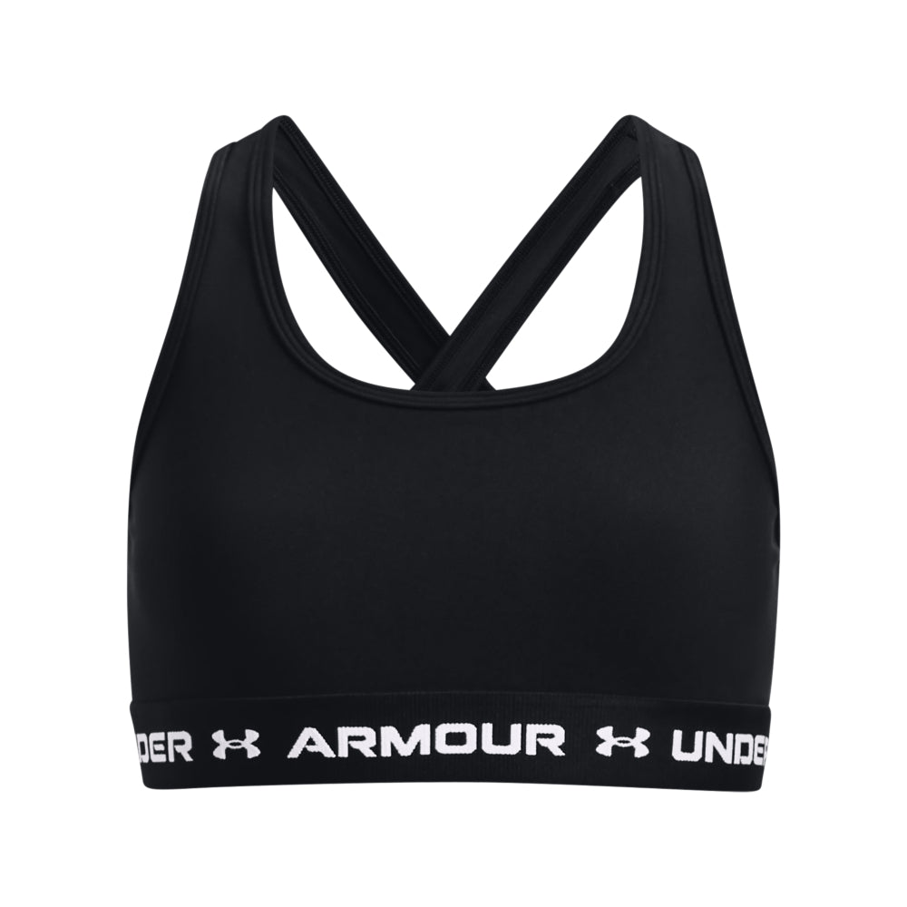 Under Armour girls' G Crossback Mid Solid sports bra