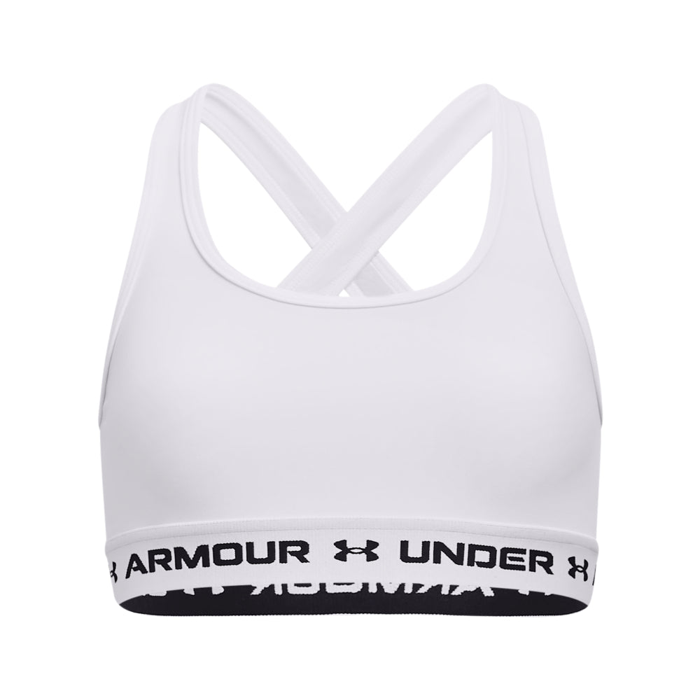 Under Armour girls' G Crossback Mid Solid sports bra