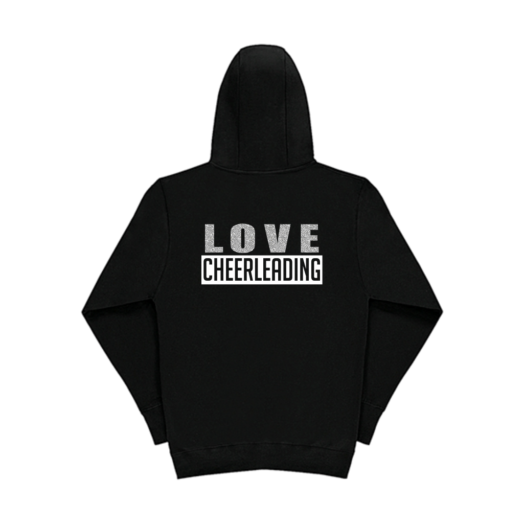 SG LOVE CHEERLEADING hoodie med dragkedja