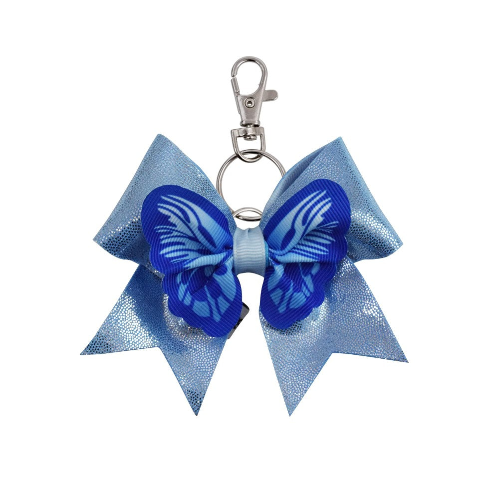 Vaaleansininen Butterfly -cheer-rusettiavaimenperä