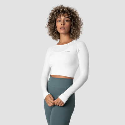 ICANIWILL Define Seamless LS Crop Top
