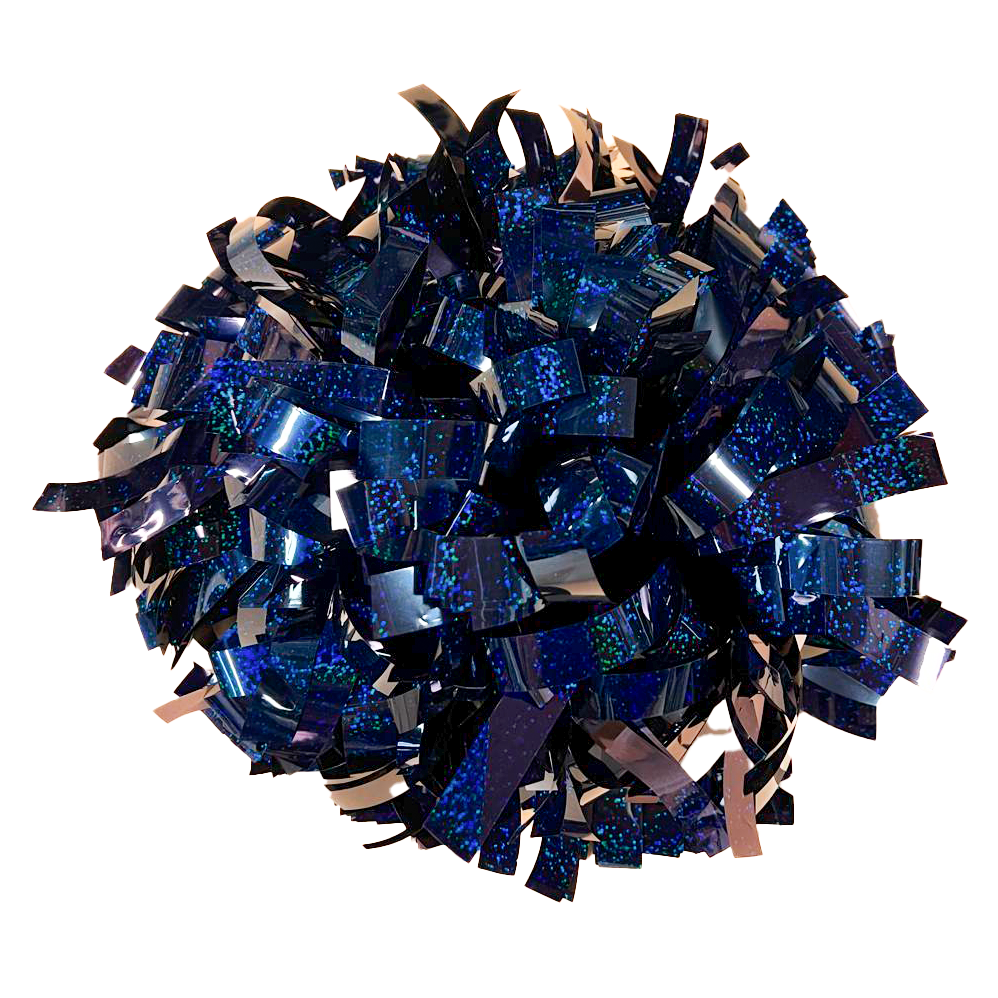 Glitter marinblå holografisk pom pom