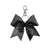 Black/Silver Dotted hairbow keyring