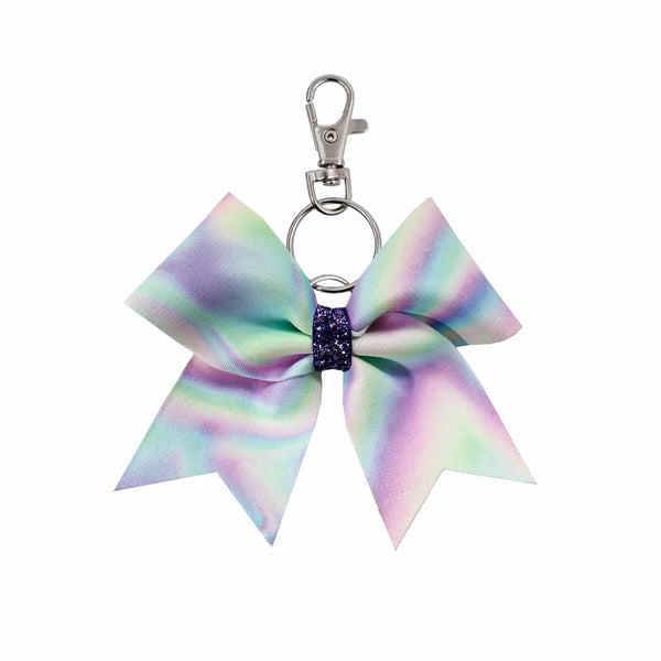 Black/Silver Dotted hairbow keyring - Eurocheer