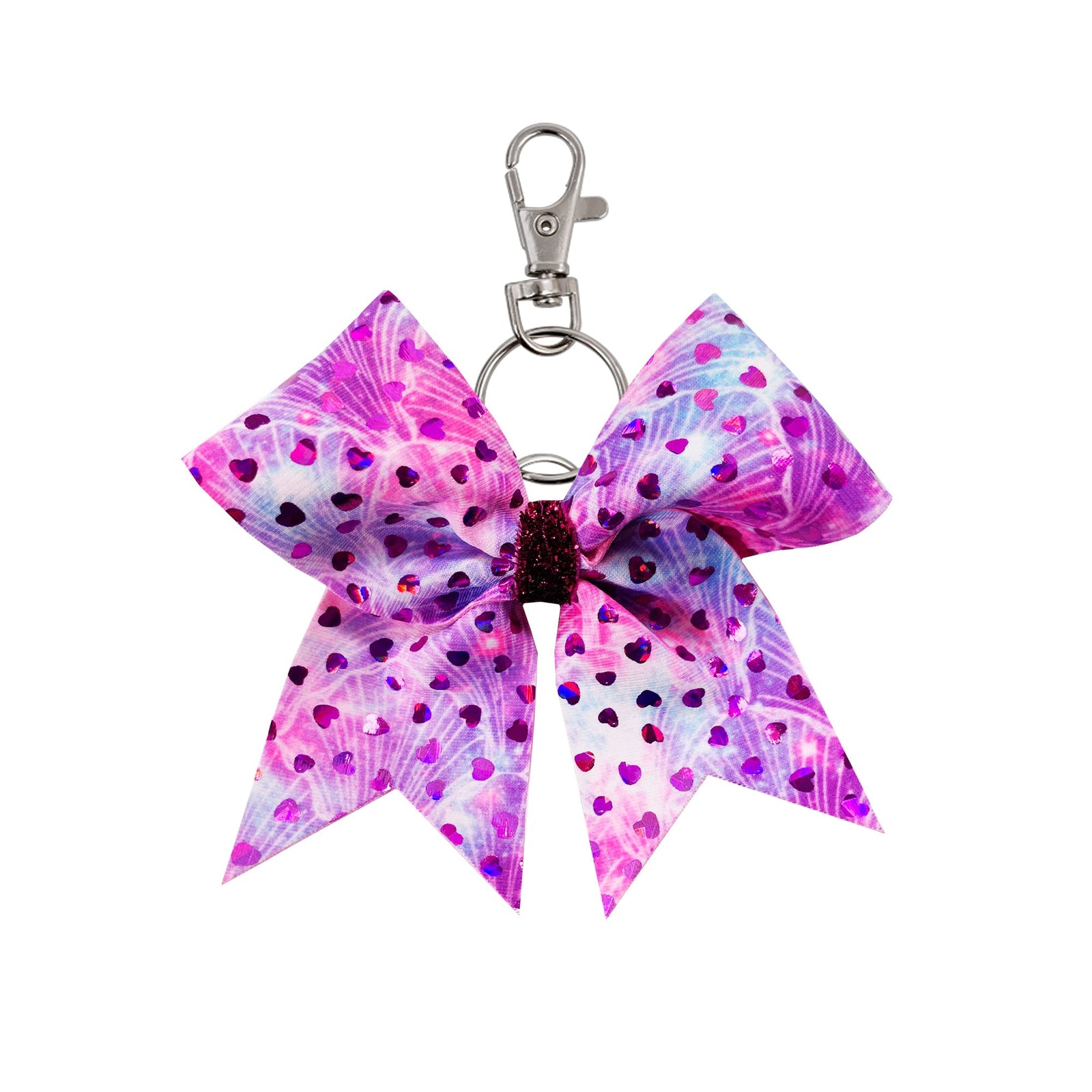 Heart Sprinkles hairbow keyring