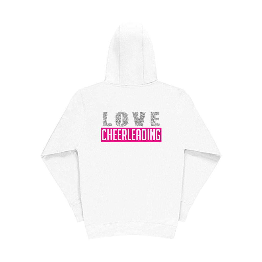 SG LOVE CHEERLEADING hoodie med dragkedja