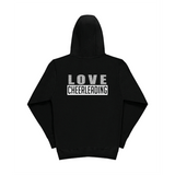 SG LOVE CHEERLEADING hoodie med dragkedja