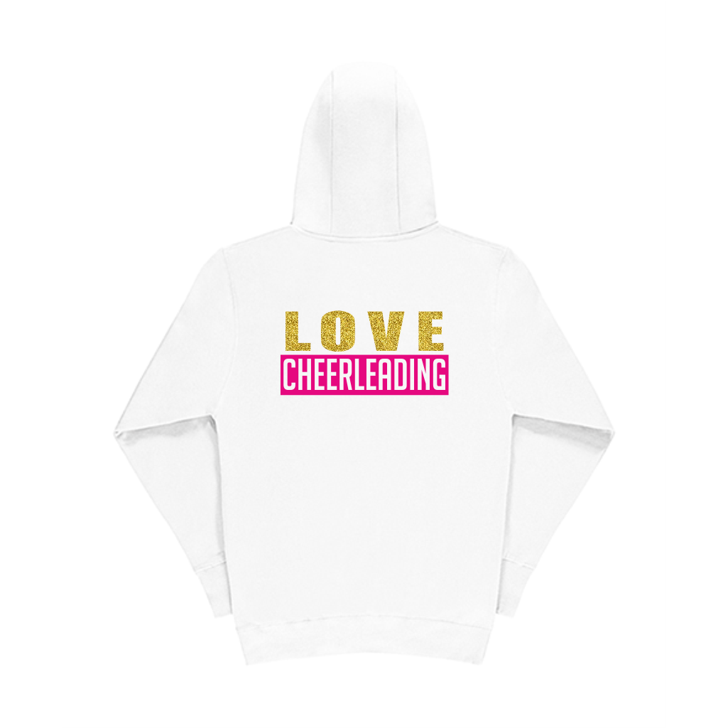 SG LOVE CHEERLEADING hoodie med dragkedja