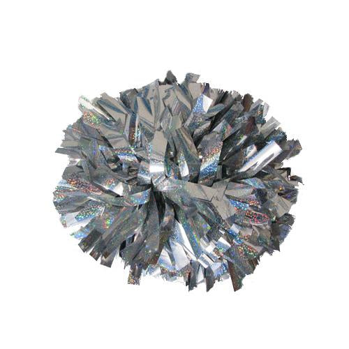 Glitter silver holographic pom