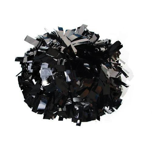 Metallisk svart pom pom