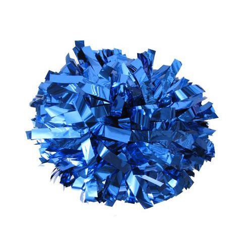Metallisk blå pom pom