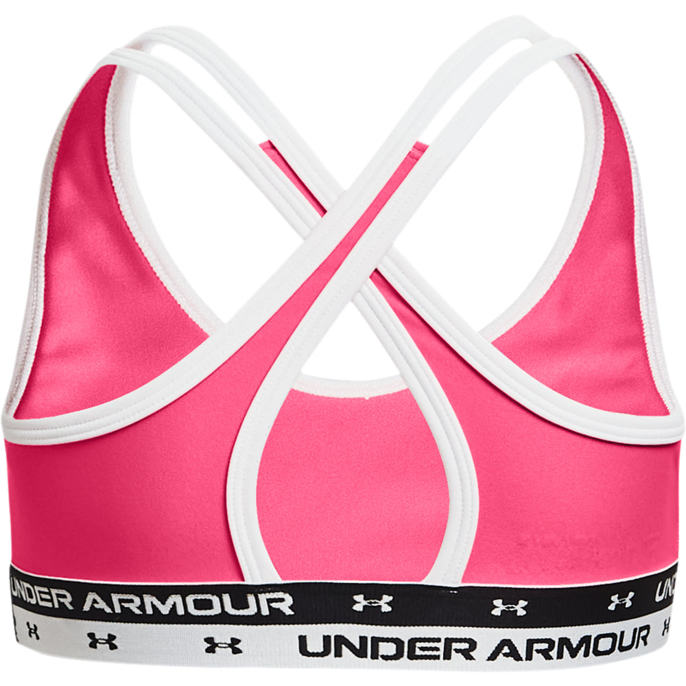 Under Armour Sports Bra - Crossback Mid Solid - Rebel Pink