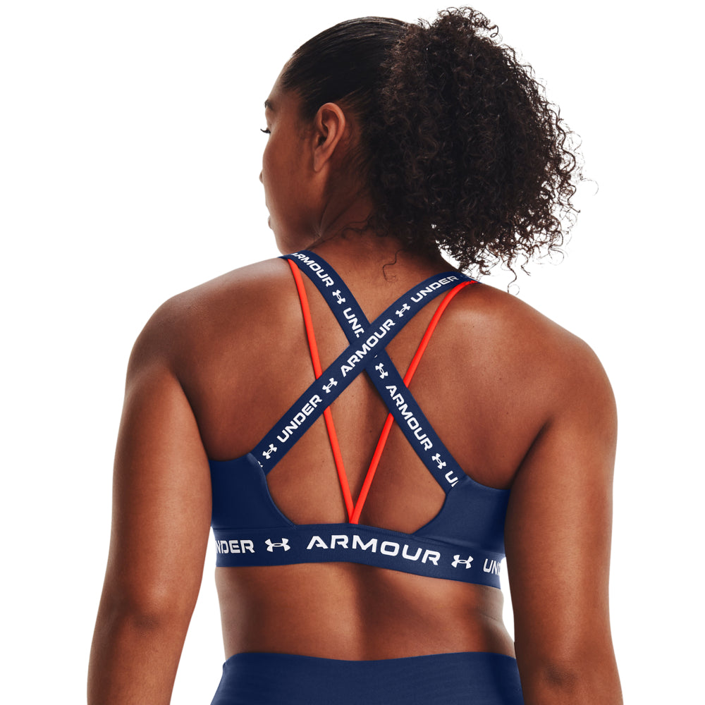Under Armour Women's Armour Mid Crossback Sports Bra Beta Tint/Stardust  Pink S Fitness Underwear - Muziker
